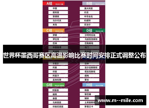 世界杯墨西哥赛区高温影响比赛时间安排正式调整公布